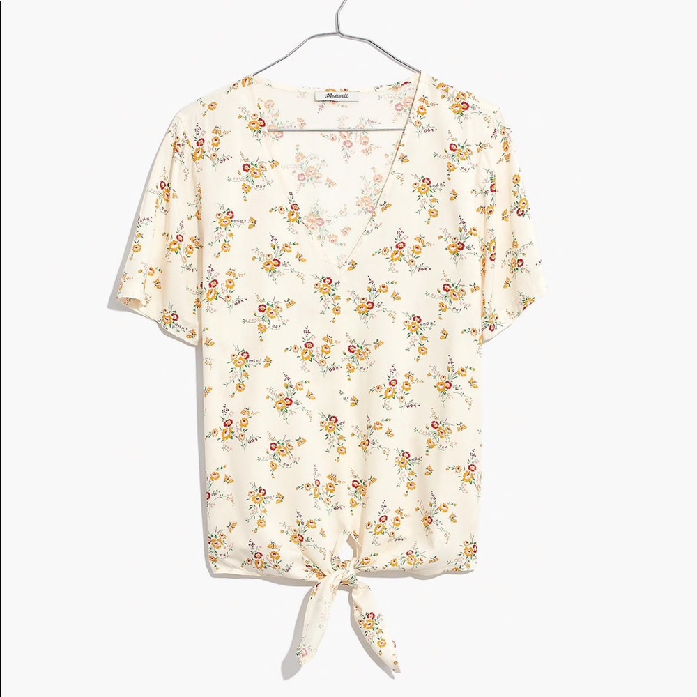 Madewell Novel Tie-Front Top in Windowbox Floral